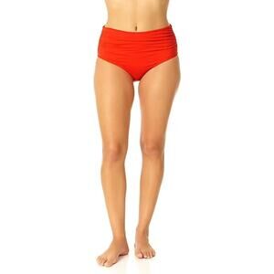 Anne Cole Red High-Waist Bikini Bottom